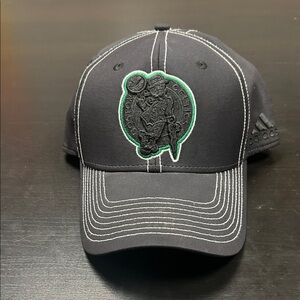 Adidas Boston Celtics Black Cap with Green Embroidery